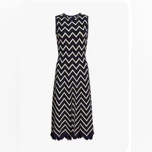 Shoshanna Womens Leia Sleeveless Chevron Knit Midi dress size  S